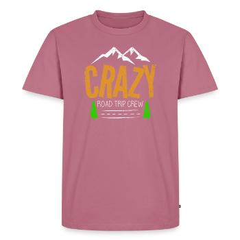 Crazy Road Trip Crew | Vacation Travel - Men's Premium Organic T-Shirt - mauve - Front - Nico (187cm)