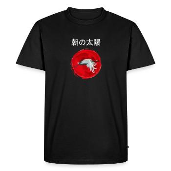 malade du soleil levant - T-shirt Premium bio Homme - noir - Devant - Nico (187cm)