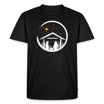 christmas naissance jésus nativité religion - T-shirt Premium bio Homme - noir - Devant - Nico (187cm)