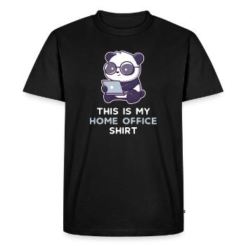 Home Office Shirt Design Homeoffice Panda Humor - Men's Premium Organic T-Shirt - black - Front - Nico (187cm)