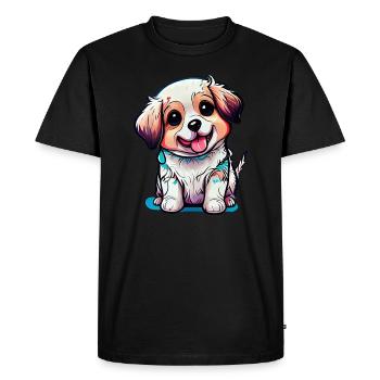 Incarne la joie pure que les chiens nous apportent - T-shirt Premium bio Homme - noir - Devant - Nico (187cm)