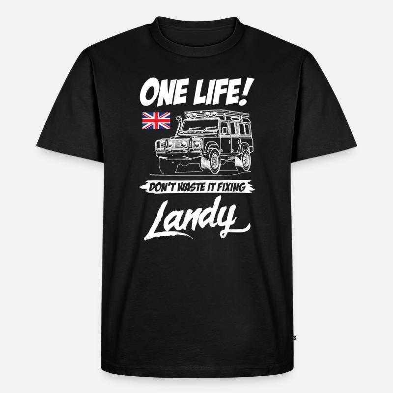 Dont Waste It Fixing Landy - Männer Premium Bio T-Shirt - Schwarz