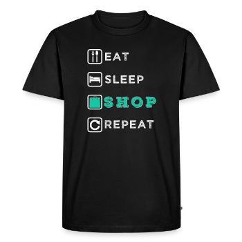 Shop - Men's Premium Organic T-Shirt - black - Front - Nico (187cm)