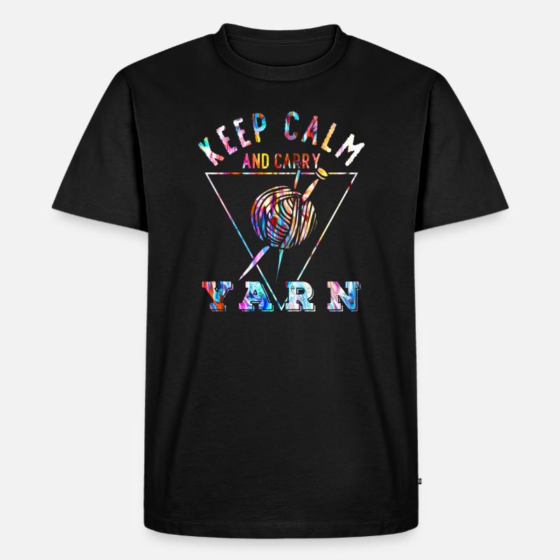 Stricken - Männer Premium Bio T-Shirt - Schwarz