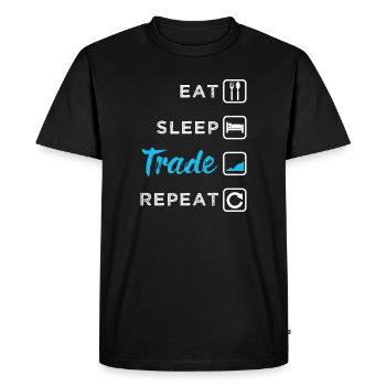 Shares - Men's Premium Organic T-Shirt - black - Front - Nico (187cm)