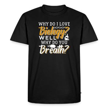 Biology - Men's Premium Organic T-Shirt - black - Front - Nico (187cm)
