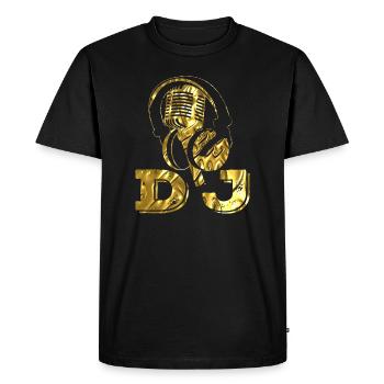 Dj - T-shirt Premium bio Homme - noir - Devant - Nico (187cm)