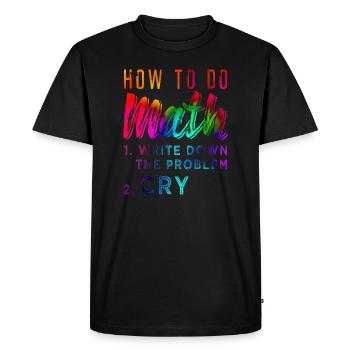 Mathematics - Men's Premium Organic T-Shirt - black - Front - Nico (187cm)