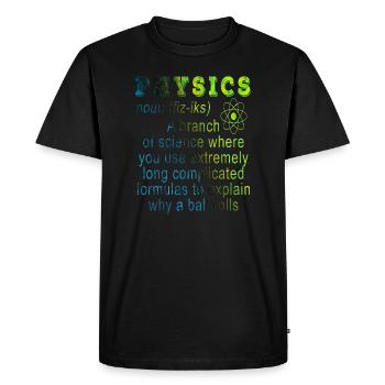 Physics - Men's Premium Organic T-Shirt - black - Front - Nico (187cm)