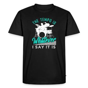Percussion - Men's Premium Organic T-Shirt - black - Front - Nico (187cm)