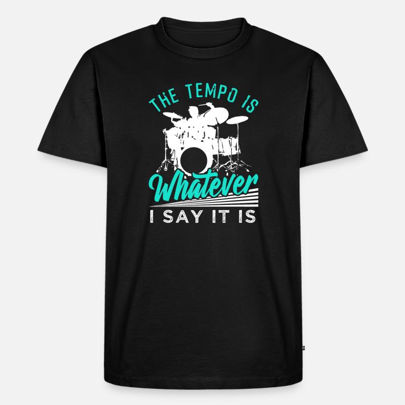 Schlagzeug - Männer Premium Bio T-Shirt - Schwarz