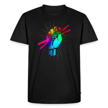 Percussion - Men's Premium Organic T-Shirt - black - Front - Nico (187cm)