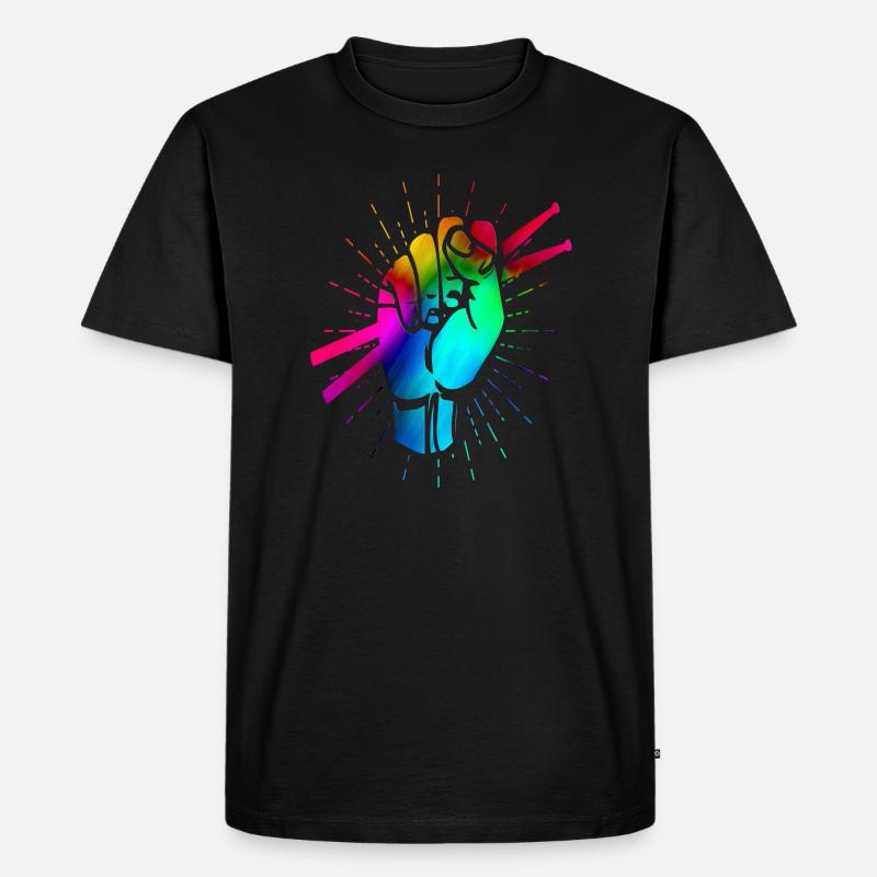 Schlagzeug - Männer Premium Bio T-Shirt - Schwarz