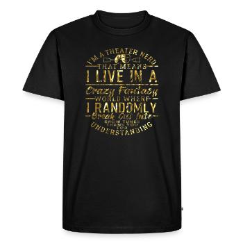 Théâtre - T-shirt Premium bio Homme - noir - Devant - Nico (187cm)