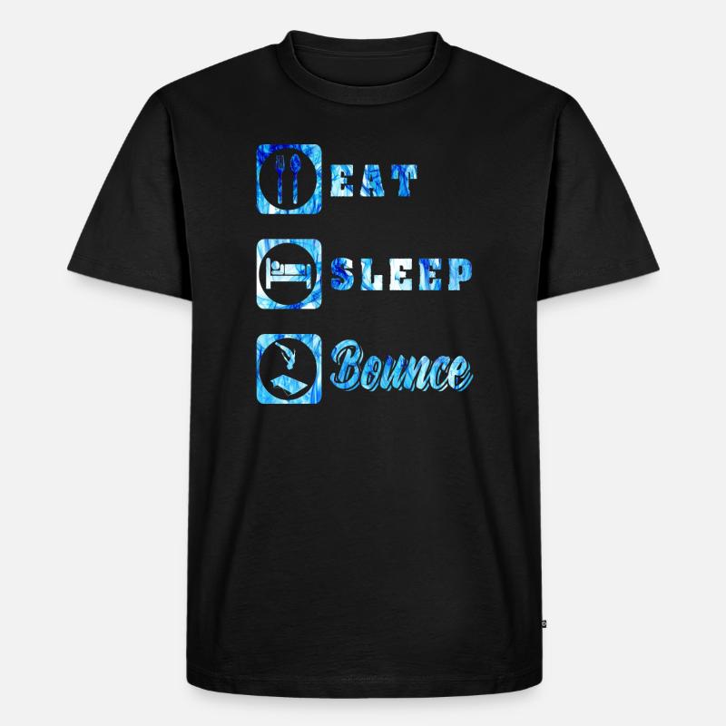 Trampolin - Männer Premium Bio T-Shirt - Schwarz