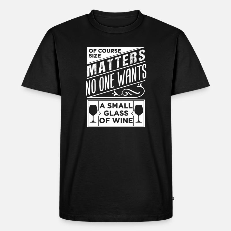 Wein - Männer Premium Bio T-Shirt - Schwarz