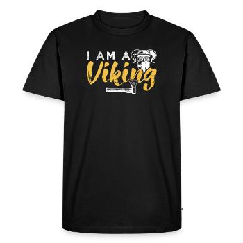 Viking - Men's Premium Organic T-Shirt - black - Front - Nico (187cm)