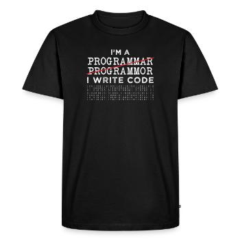 Programmer - Men's Premium Organic T-Shirt - black - Front - Nico (187cm)