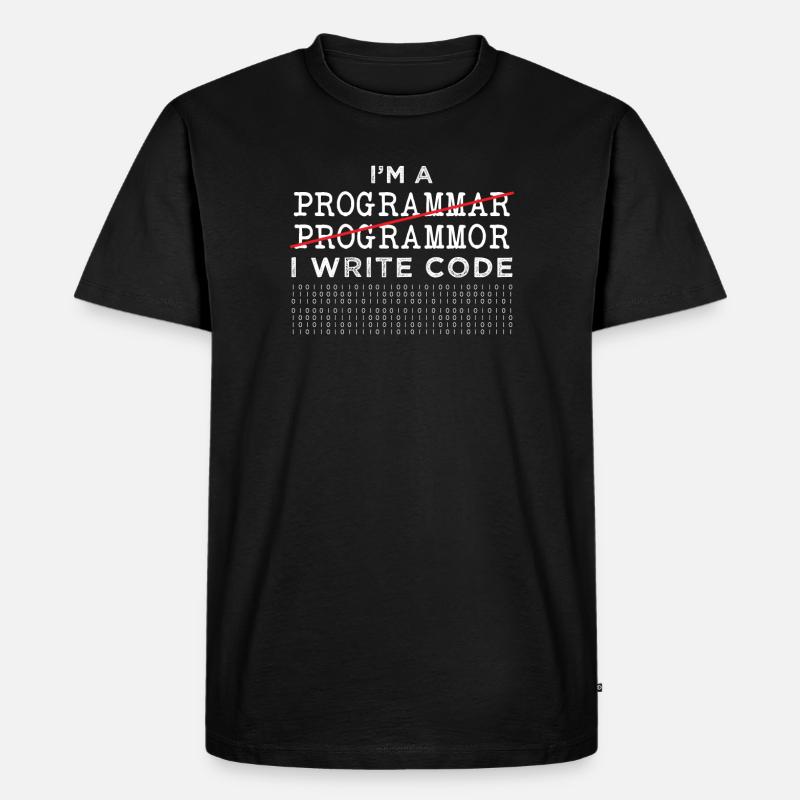 Programmierer - Männer Premium Bio T-Shirt - Schwarz