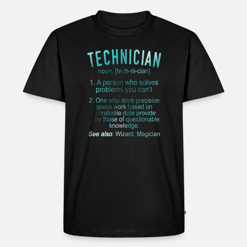Techniker - Männer Premium Bio T-Shirt - Schwarz