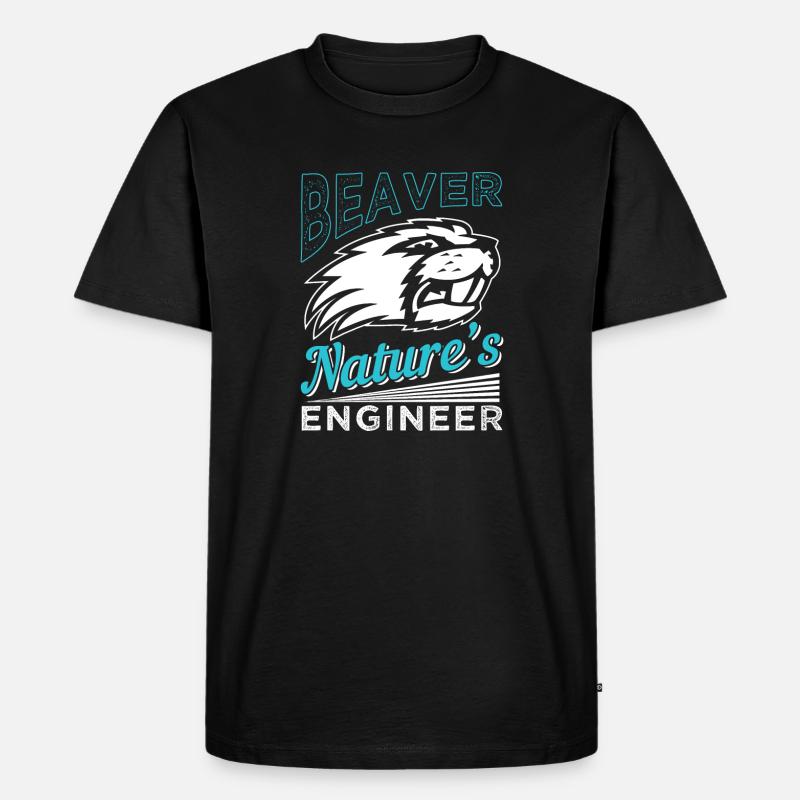 Biber - Männer Premium Bio T-Shirt - Schwarz
