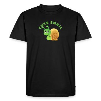 Snail - Men's Premium Organic T-Shirt - black - Front - Nico (187cm)