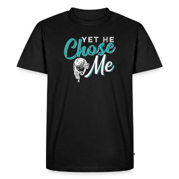 Jésus - T-shirt Premium bio Homme - noir - Devant - Nico (187cm)