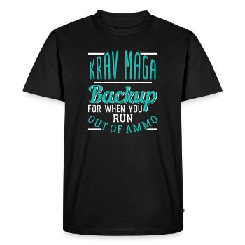 Krav Maga - Men's Premium Organic T-Shirt - black - Front - Nico (187cm)