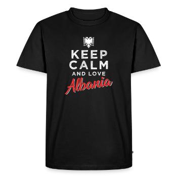 Albanie - T-shirt Premium bio Homme - noir - Devant - Nico (187cm)