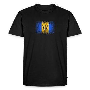 Drapeau de la Barbade - T-shirt Premium bio Homme - noir - Devant - Nico (187cm)