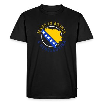 Bosnie-Herzégovine - T-shirt Premium bio Homme - noir - Devant - Nico (187cm)