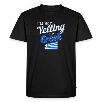Grèce - T-shirt Premium bio Homme - noir - Devant - Nico (187cm)