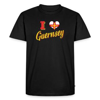 guernsey - T-shirt Premium bio Homme - noir - Devant - Nico (187cm)