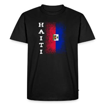 Haïti - T-shirt Premium bio Homme - noir - Devant - Nico (187cm)