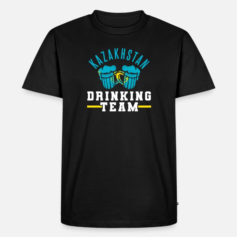 Kasachstan - Männer Premium Bio T-Shirt - Schwarz