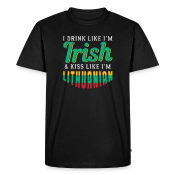 Lituanie - T-shirt Premium bio Homme - noir - Devant - Nico (187cm)