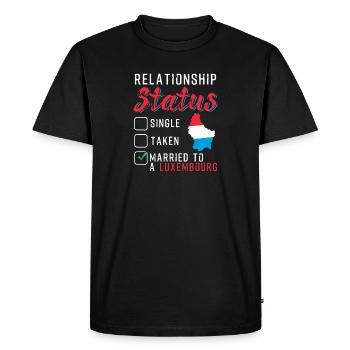 Luxembourg - T-shirt Premium bio Homme - noir - Devant - Nico (187cm)