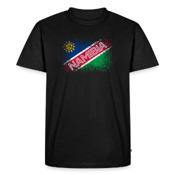 Namibie - T-shirt Premium bio Homme - noir - Devant - Nico (187cm)