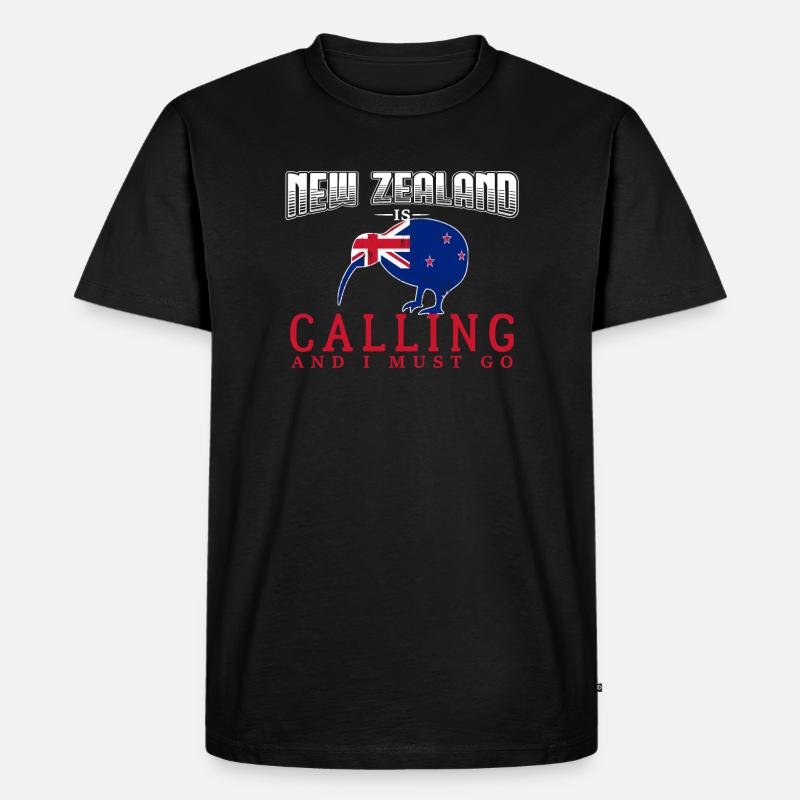 Neuseeland - Männer Premium Bio T-Shirt - Schwarz