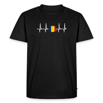 Roumanie - T-shirt Premium bio Homme - noir - Devant - Nico (187cm)