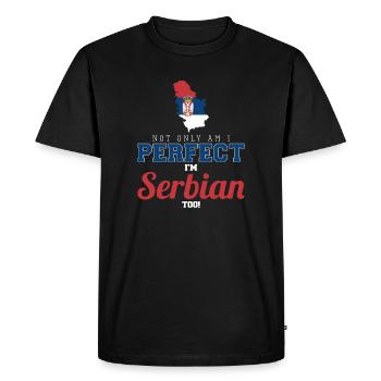 Serbia - Men's Premium Organic T-Shirt - black - Front - Nico (187cm)