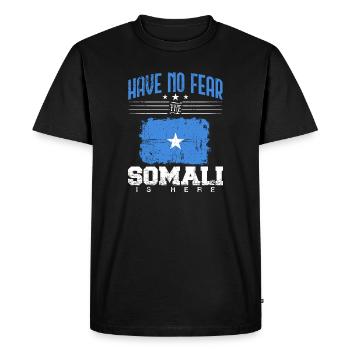 Somalie - T-shirt Premium bio Homme - noir - Devant - Nico (187cm)