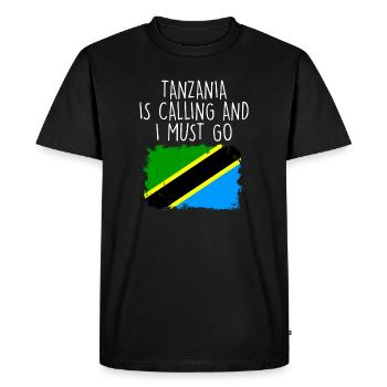 Tanzanie - T-shirt Premium bio Homme - noir - Devant - Nico (187cm)