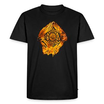 fire Department - Men's Premium Organic T-Shirt - black - Front - Nico (187cm)