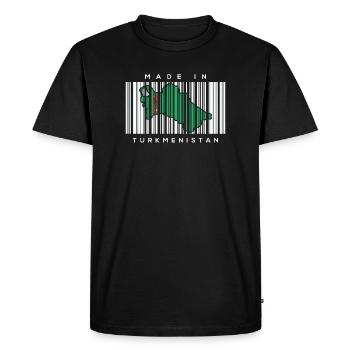 Turkmenistan - T-shirt Premium bio Homme - noir - Devant - Nico (187cm)