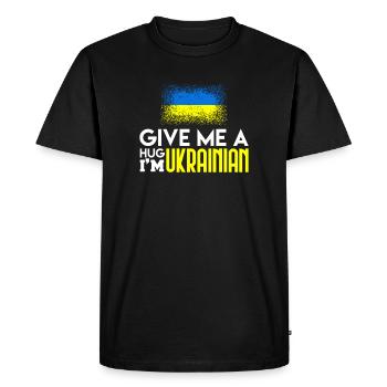 Ukraine - Men's Premium Organic T-Shirt - black - Front - Nico (187cm)