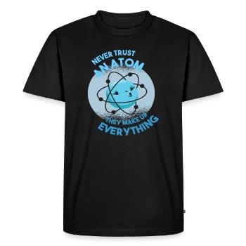 Atom science - Men's Premium Organic T-Shirt - black - Front - Nico (187cm)