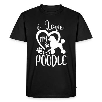 poodle - Men's Premium Organic T-Shirt - black - Front - Nico (187cm)