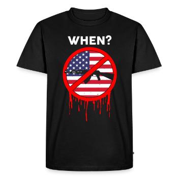 When? Gun Control Movement USA - Men's Premium Organic T-Shirt - black - Front - Nico (187cm)