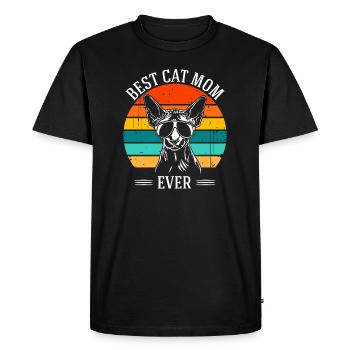 Meilleure maman chat de tous les temps Sphynx chat chats Wilsigns - T-shirt Premium bio Homme - noir - Devant - Nico (187cm)